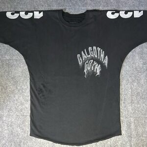 Rivington Roi Revis Men's Xl Loose Galgotha Goth Cross Tshirt Black